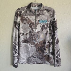 Girls With Guns Stalker 1/4 Zip Long Sleeve Pullover Camo Size Large